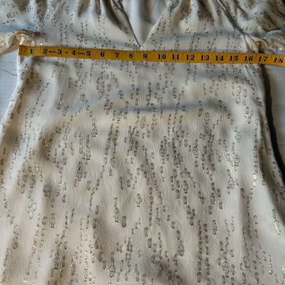 Lilly Pulitzer Matilda Silk Coconut Gold Top Size XXS - Picture 8 of 9